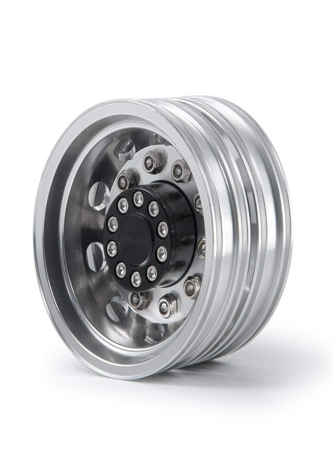 QUE-T 4pcs Aluminum Rear Wheel Hubs Rims for 1/14 Tamiya Tractor Climbing Trailer RC Car Upgrade Parts - Image 4